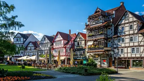 Fachwerkzeile und Platz in Bad Sooden-Allendorf